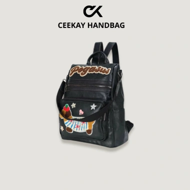Balo Cao Cấp Chính Hãng Da Sịn, Logo Thêu Xù Hình Cún - Phong Cách Hàn Quốc, 385k