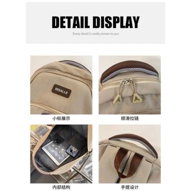 Balo cặp sách Nam Nữ cỡ lớn Thời Trang Hàn Quốc - Nhiều ngăn, vừa laptop, Đi Học Đi Chơi du lịch, giảm giá 252k