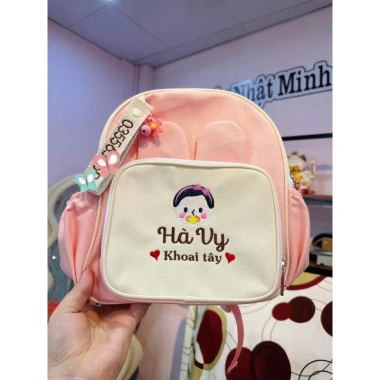 Balo cặp tiểu học thêu 12 con giáp và tên cá nhân hoá, xinh xắn, tặng móc tag 4 Balo cặp tiểu học thêu 12 con giáp và tên cá nhân hoá, xinh xắn, tặng móc tag 4