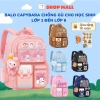 Balo Capi chống gù, chống nước cho bé lớp 1-6 - cặp đi học tiện lợi, thoáng mát