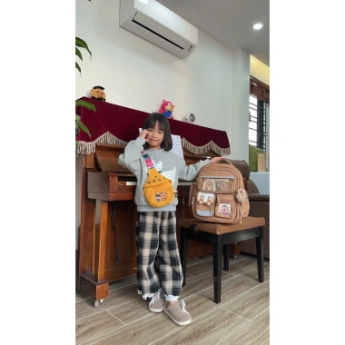 Balo Capi chống gù, chống nước cho bé lớp 1-6 - cặp đi học tiện lợi, thoáng mát 7