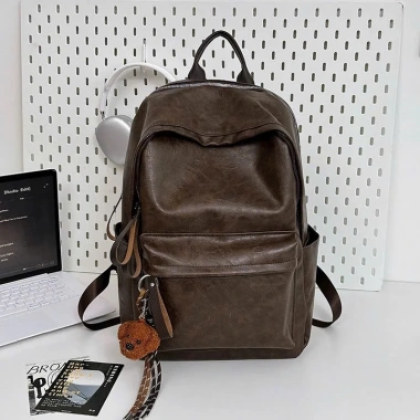Balo CeeKay Chính Hãng Da Chần Chống Nước Móc Gấu Sang Chảnh Form Rộng Đựng Laptop 15.6 Giá 389.000 VND