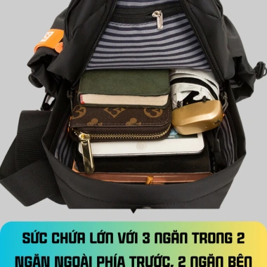 Balo chéo nam chống nước Ba Vy FASHION, ngăn rộng, chống trộm TĐC21B - 258.000₫ 4