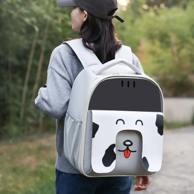 Balo chó mèo Bò Sữa LC12 – Vận chuyển thú cưng, chống nước, thoáng khí, nhiều màu 159k 4 Balo chó mèo Bò Sữa LC12 – Vận chuyển thú cưng, chống nước, thoáng khí, nhiều màu 159k 4