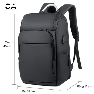 Balo Chống Sốc Laptop Vải Oxford – Công Sở, Chống Xước Trượt Nước, Bền Bỉ 2