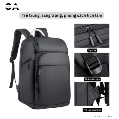 Balo Chống Sốc Laptop Vải Oxford – Công Sở, Chống Xước Trượt Nước, Bền Bỉ 8