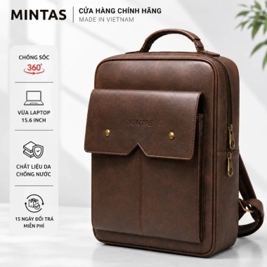 Balo công sở nam nữ da MINTAS chống sốc laptop, vừa mọi dòng máy - 159.900 VNĐ