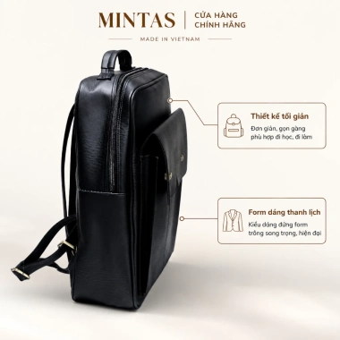 Balo công sở nam nữ da MINTAS chống sốc laptop, vừa mọi dòng máy - 159.900 VNĐ