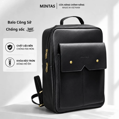 Balo công sở nam nữ da MINTAS chống sốc laptop, vừa mọi dòng máy - 159.900 VNĐ