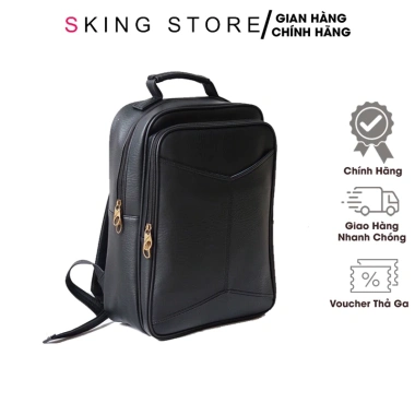 Balo da công sở cao cấp chống nước, bền đẹp – Ba lô laptop 14 inch da PU sang trọng, chống bong tróc, chỉ 218.999₫