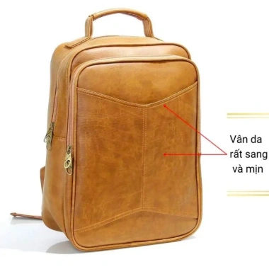 Balo da công sở nhiều ngăn đựng laptop, da cao cấp, giá chỉ 265.090₫ giảm mạnh 4