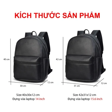 Balo Da DOHAGO Basic Unisex - Ngăn Laptop, Thiết Kế Sang Trọng, Giá 155.000 VND 2