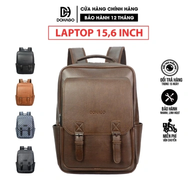 Balo Da DOHAGO BNA07 - Thiết Kế Đơn Giản, Ngăn Laptop 15.6, Giá Ưu Đãi 170k