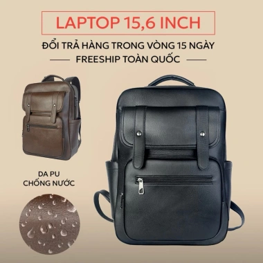 Balo da đựng laptop 15,6 inch công sở - ngăn rộng rãi, giá chỉ 170k 6 Balo da đựng laptop 15,6 inch công sở - ngăn rộng rãi, giá chỉ 170k 6