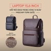 Balo Da Nam Nữ Cao Cấp 2.025 Nắp Gập Đựng Laptop 15.6 inch - Phong cách học sinh, sinh viên, công sở - Giá ưu đãi 170.000đ