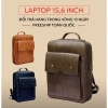 Balo Da Nam Nữ Cao Cấp 2.025 Nắp Gập Đựng Laptop 15.6 inch - Phong cách học sinh, sinh viên, công sở - Giá ưu đãi 170.000đ 9