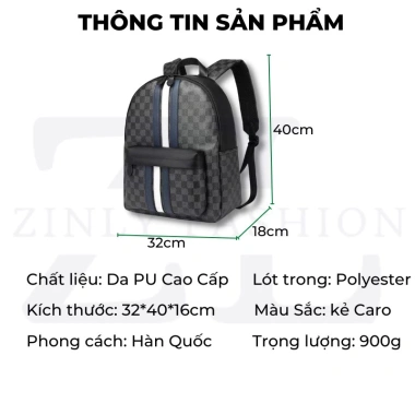 Balo da nam thời trang da PU cao cấp, ngăn laptop riêng, giá ưu đãi 139k 7