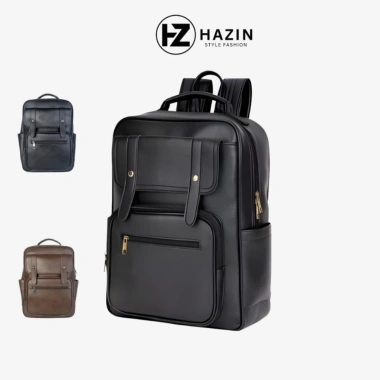 Balo da nam ulzzang nhiều ngăn, chống thấm, đựng laptop 15,6 inch, basic trơn - Giá ưu đãi 191k