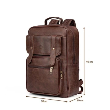 Balo da nam ulzzang nhiều ngăn, chống thấm, đựng laptop 15,6 inch, basic trơn - Giá ưu đãi 191k