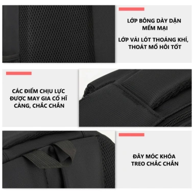 Balo dã ngoại đa năng 60x20x40cm khóa chống trộm ngực, tiện cho đi làm & du lịch – Giá chỉ 299.000₫ 8