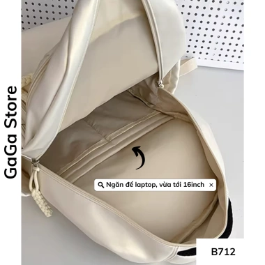 Balo da nữ B712 - Cặp học sinh cấp 2 ngăn, chống nước, sức chứa lớn, giá 269k