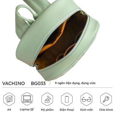 Balo da nữ công sở sang trọng VACHINO BG033, cỡ lớn đựng laptop 15in, giảm giá 339k