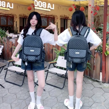 Balo da PU Basic 41x30x13cm cho nam nữ Đi học đi chơi giá chỉ 143.800 VND 3 Balo da PU Basic 41x30x13cm cho nam nữ Đi học đi chơi giá chỉ 143.800 VND 3
