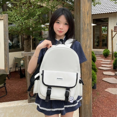 Balo da PU Basic 41x30x13cm cho nam nữ Đi học đi chơi giá chỉ 143.800 VND