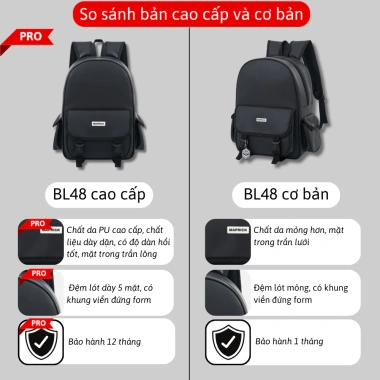 Balo da PU Basic 41x30x13cm cho nam nữ Đi học đi chơi giá chỉ 143.800 VND 6 Balo da PU Basic 41x30x13cm cho nam nữ Đi học đi chơi giá chỉ 143.800 VND 6