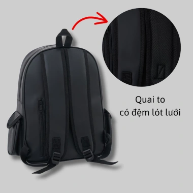 Balo da PU Basic 41x30x13cm cho nam nữ Đi học đi chơi giá chỉ 143.800 VND 7 Balo da PU Basic 41x30x13cm cho nam nữ Đi học đi chơi giá chỉ 143.800 VND 7