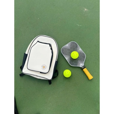 Balo da PU mềm họa tiết cúc thiếu cánh - Pickleball & Cầu lông, chống nước, dễ vệ sinh, giảm 272k 6