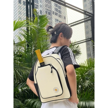 Balo da PU mềm họa tiết cúc thiếu cánh - Pickleball & Cầu lông, chống nước, dễ vệ sinh, giảm 272k 8