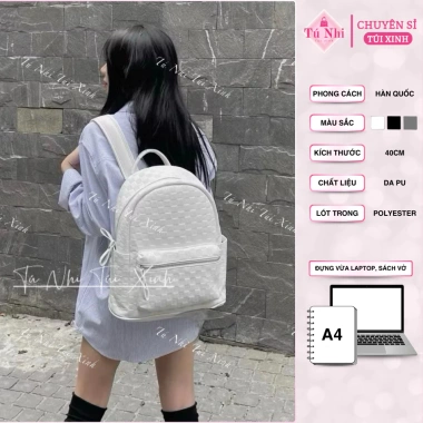 Balo da thời trang nam nữ size to 40cm, đựng laptop, sách vở, A4 - Giá 99.000đ