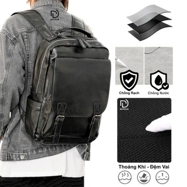 Balo Da Unisex DETOLO thời trang, ngăn Laptop & Ipad, 3‑4 bộ du lịch, giảm giá 22%