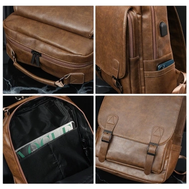Balo Da Unisex DETOLO thời trang, ngăn Laptop & Ipad, 3‑4 bộ du lịch, giảm giá 22%