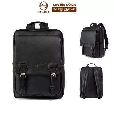 Balo Dabag Hanama Bon18M Đeo Vai Đựng Laptop, 2 màu Nâu Đen, khóa kẽm mạ đồng, Giá ưu đãi 161,000 VND