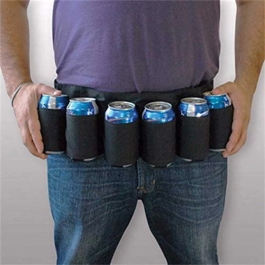Balo Đai Đựng Bia 6 Chai Di Động - Túi Nịt Đựng Rượu, Nước, Cân Đen, Giá Ưu Đãi