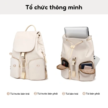 Balo Dây Rút 14 inch Full Design Faye Chống Thấm Nước Thời Trang Nữ