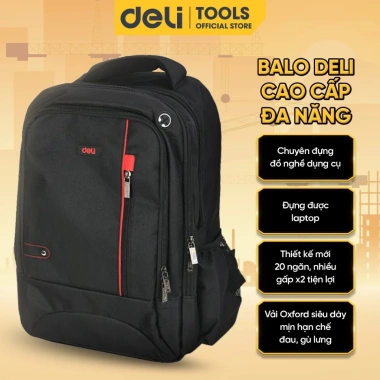 Balo Deli Tools 20 ngăn đa năng - Đựng laptop, sách vở, giảm giá 999.000 VNĐ 8