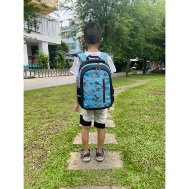 Balo Đi Học Bé Trai Tiểu Học Họa Tiết Khủng Long Siêu Nhẹ 39x29x16cm Giá Ưu Đãi 189k