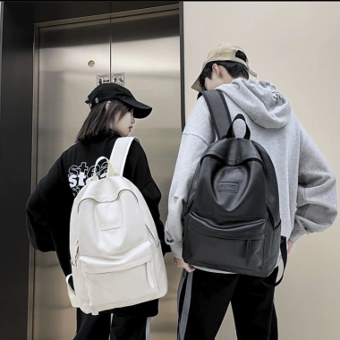 Balo đi học ulzzang nam nữ da PU trơn chống nước vừa laptop 15.6 inch BL23 9 Balo đi học ulzzang nam nữ da PU trơn chống nước vừa laptop 15.6 inch BL23 9
