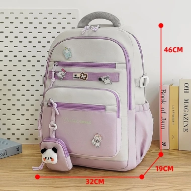 Balo đi học unisex thời trang Nhật Bản basic - Kiểu mới đựng laptop, giảm giá 22% 2