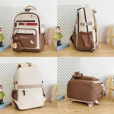 Balo đi học unisex thời trang Nhật Bản basic - Kiểu mới đựng laptop, giảm giá 22% 3