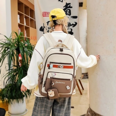Balo đi học unisex thời trang Nhật Bản basic - Kiểu mới đựng laptop, giảm giá 22% 7