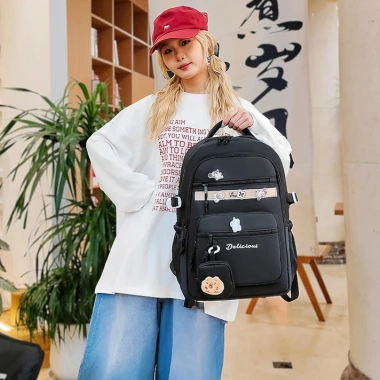 Balo đi học unisex thời trang Nhật Bản basic - Kiểu mới đựng laptop, giảm giá 22% 9