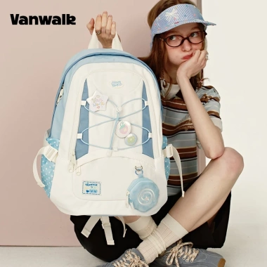 Balo đi học Vanwalk V2.916 - Cặp sách nữ cá tính, thời trang du lịch, giảm giá 22%