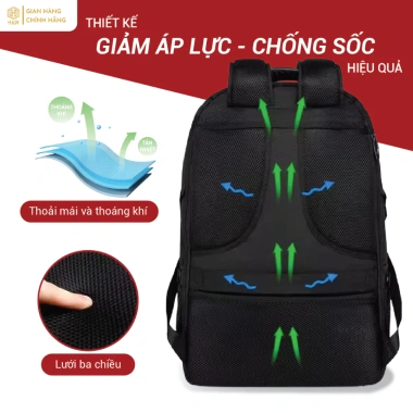 Balo du lịch 50L‑80L B02 chống thấm, ngăn giày riêng, laptop, bền đẹp – 448k
