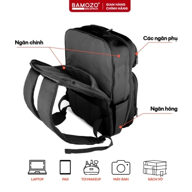 Balo du lịch BAMOZO Signature chống nước, đa năng, đựng laptop 16inch, công tác du lịch - Giá chỉ 570.000₫ 5