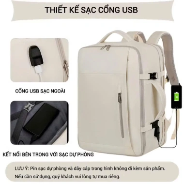 Balo đựng laptop 17 inch cao cấp, chống sốc, chống nước, khóa số bảo mật - Giá 355.000₫