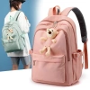 Balo gấu màu trơn nữ đi học, vải nylon chống thấm, đáng yêu, giá rẻ 127.500₫ 4